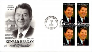 FDC 2005 SC #3897 Artcraft, Ronald Reagan - Simi Valley, CA - Block Of 4 - J2923