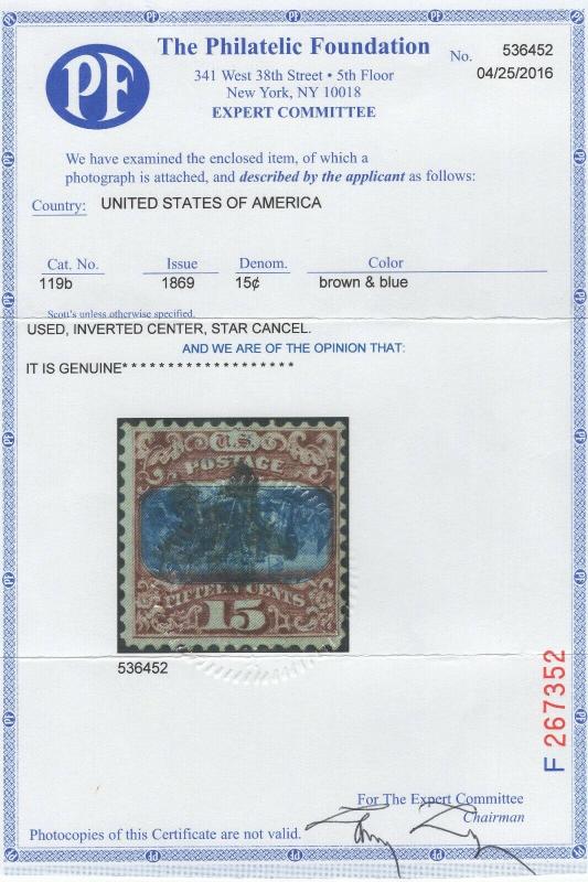  #119b Used W/ Fancy Cancel One Of The Finest To Exist PSE 70 SMQ $90,000  (GP2)