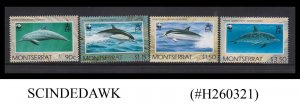 MONTSERRAT - 1990 WWF DOLPHINS / FISH 4V MNH