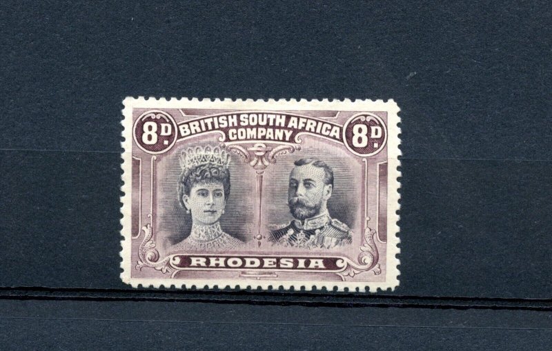 Rhodesia #109 (R533) Queen Mary & King George V 8 d, brn vio, M,H,F-VF,CV$190.00