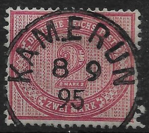 CAMEROUN SGZ1b 1891 GERMANY 2m DEEP CLARET USED IN KAMERUN