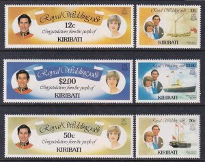 Kiribati 373-378 MNH VF