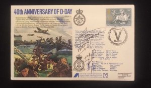 O) 1984 GREAT BRITAIN, ANNIVERSARY IF D-DAY BATTLE, SHIPS, PLANE, FDC XF