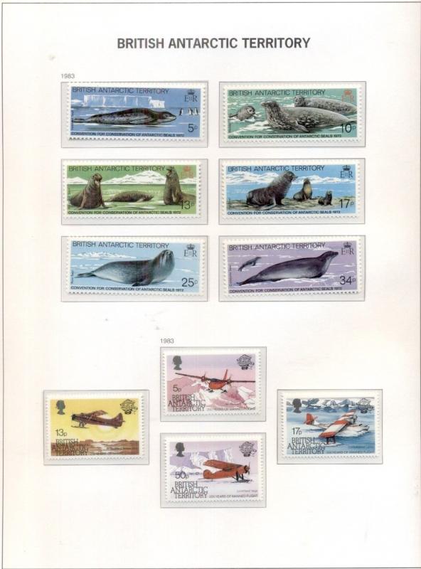 BRITISH ANTARCTIC TERRITORY & SOUTH GEORGIA COLLECTION 1963-2000 Scott $1,053.00