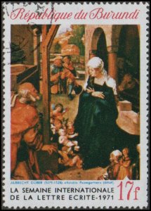 Burundi 367 - Cto - 17fr Painting / Holy Family (1971)