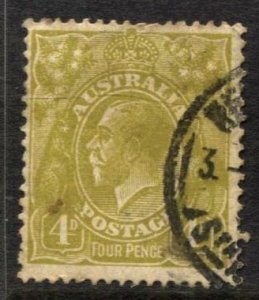 STAMP STATION PERTH Australia #73 KGV Head Used Wmk.203 - CV$3.50