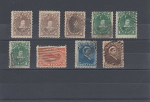 Nice LOT  Newfoundland NFLD #41,42,43,44,45,44a, 48,49,51 approx $230 cat  