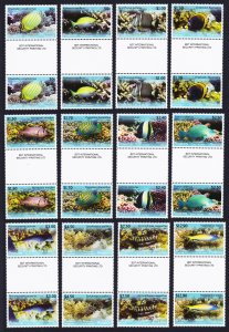 Penrhyn Fish Definitives Part 2 12v Gutter Pairs 2013 MNH SC#521-532 SG#626-637