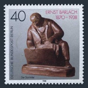 Germany-Berlin 9N574 two stamps, MNH. Michel 823. The collector, Ernst Barlach.