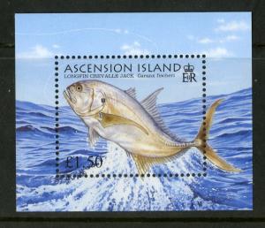 ASCENSION ISLANDS 890 MNH S/S SCV $6.25 BIN $3.25 MARINE LIFE