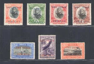 1923/24 Tonga - Stanley Gibbons n. 64/70 - MH*