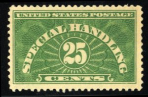 United States, Special Handling #QE4 Cat$37.50, 1925 25c deep green, never hi...