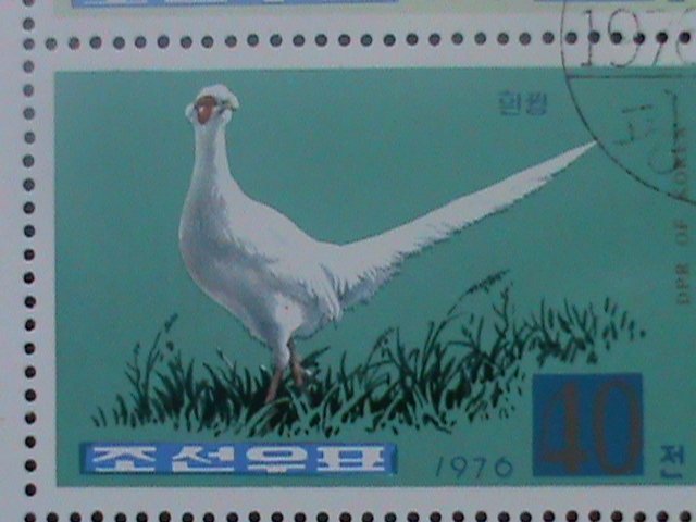 ​KOREA-1976-SC#1466A LOVELY KOREAN PHEASANTS CTO -SHEET- VF LAST ONE  CTO SHEET