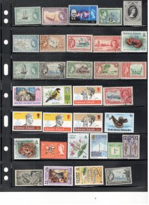 SOLOMON ISLANDS COLLECTION ON STOCK PAGE, MINT/USED