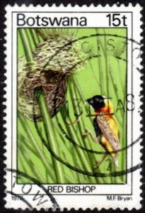 Botswana 205 - Used - 15t Red Bishop (1978) (cv $3.00)