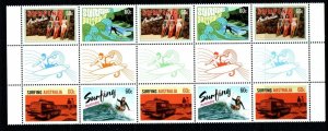 AUSTRALIA SG3929/32 2013 50TH ANNIVERSARY OF SURFING GUTTER STRIP MNH