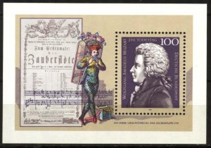 Germany 1991 Music Composer Wolfgang Amadeus Mozart MNH