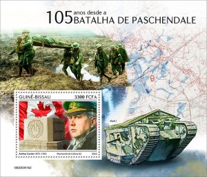 GUINEA BISSAU - 2022-Battle of Passchendale-Perf Souv Sheet #2-Mint Never Hinged