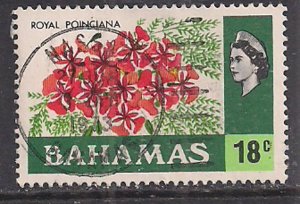 Bahamas 1971 QE2 18cents Flowers  SG 371 used ( H976 )