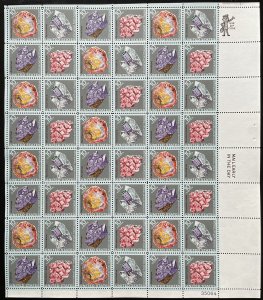 Scott 1538-1541 MINERALS Sheet of 48 US 10¢ Stamps MNH 1974