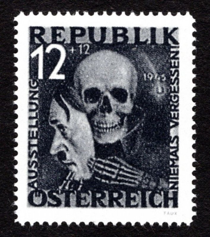 1946, Austria 12+12Gr, MNH, Mi VII, Reprint