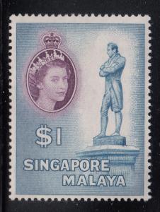 Singapore 1955 MH Scott #40 $1 Raffles statue