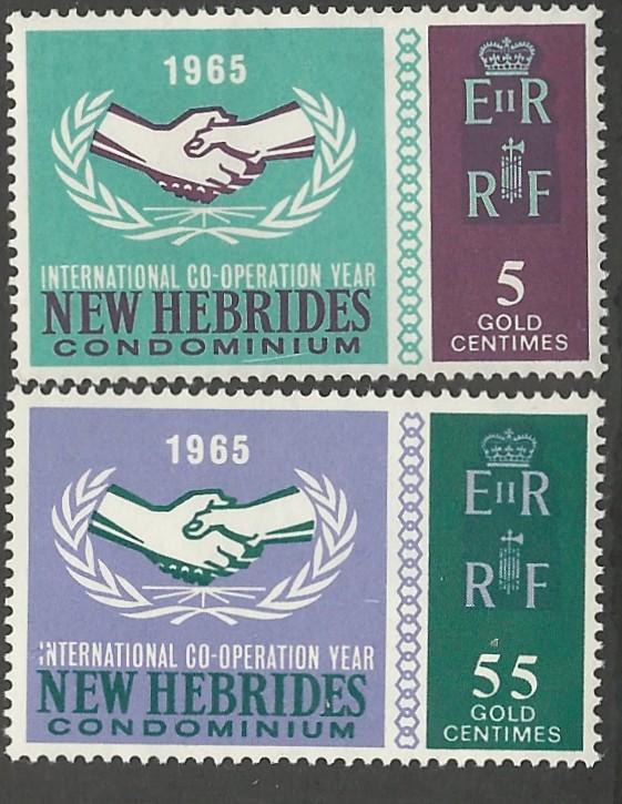New Hebrides-Br. # 110-11  Int'l  Cooperation Year  (2) Mint NH