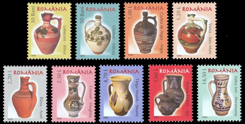 Romania 2005 Pottery Scott #4767-4775 Mint Never Hinged