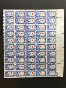 1952 sheet - International Red Cross - Sc# 1016