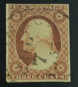 10 3c Washington Used ORANGE BROWN  VF/XF