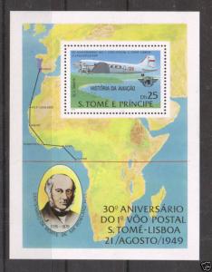 St. Thomas & Prince Sc 518 MNH. 1979 Rowland Hill Souvenir Sheet, VF