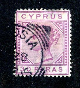 1882 Cyprus  Sc #20 used cv.$14 ( 9258 BCXX5 )