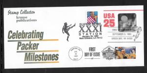 Just Fun Cover #U618 FDC (my5050) Packers 1997Super Bowl XXXI Krause Publication