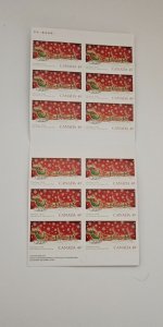 Canada 2004 Christmas BK298 2X 2069a Booklet PANE OF 12