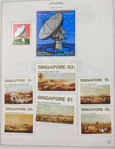 EDW1949SELL : SINGAPORE Nice collection of ALL DIFF. VF MOG Cplt sets. Cat $435.