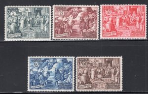 Vatican City 1951 Council of Chalcedon Mint H #149-53