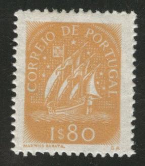 Portugal Scott 706 MH* 1948 Caravela ship stamp CV $47