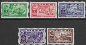 New Zealand 218-22  1936 set 5  fvf  mint nh