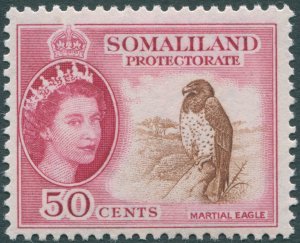 Somaliland Protectorate 1953 50c brown & rose-carmine SG143 unused