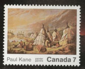 Canada Scott 553 MNH**  Native Indian camp on Lake Huron shorte  painting