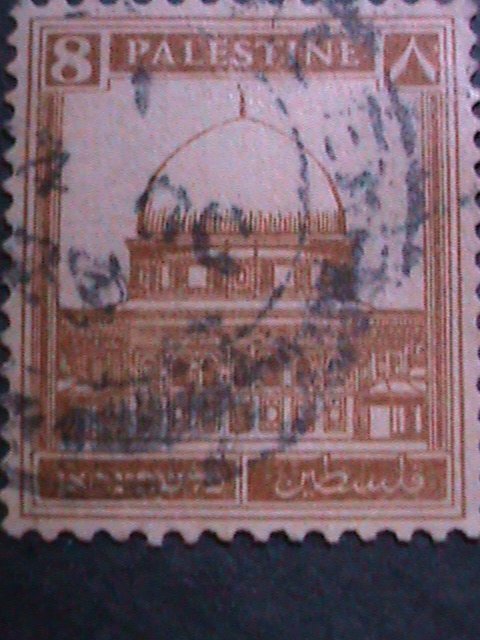 ​PALESTINE-1927- SC#71-CITADEL AT JERUSALEM-USED VF 96 YEARS OLD-FANCY CANCEL