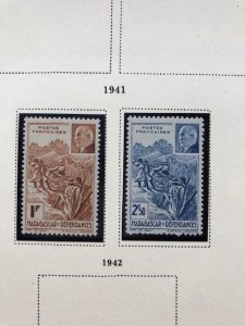 Madagascar - 21 Album Pages - Stamps in Mounts - See Scans $$$