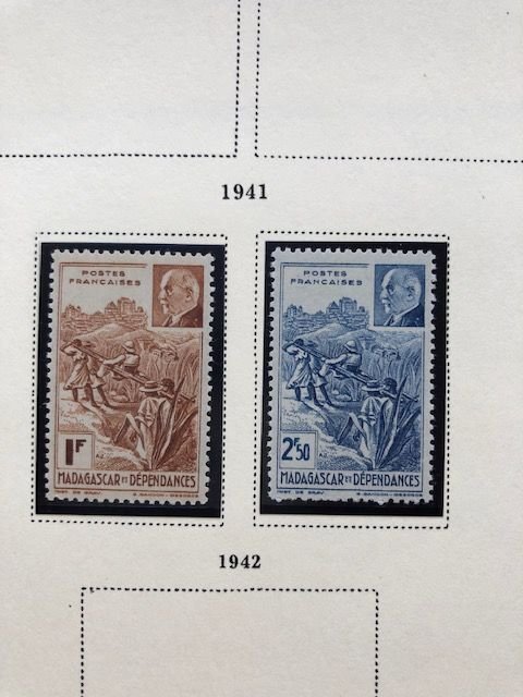 Madagascar - 21 Album Pages - Stamps in Mounts - See Scans $$$