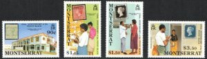 Montserrat Stamp 741-744  - Penny Black, 150th anniversary
