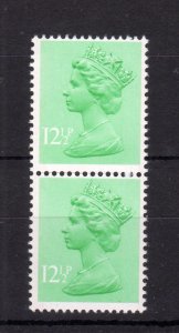 121/2p MACHIN UNMOUNTED MINT PAIR WITH TWO THIN SIDE BANDS SG U212e Cat £16