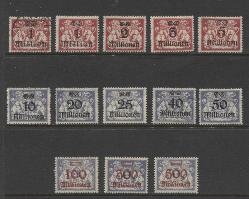 STAMP STATION PERTH -Danzig #144-155 Full Set MLH + 1 FU