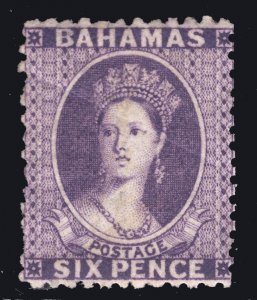 MOMEN: BAHAMAS SG #31 1863-77 CROWN CC MINT OG H £160 LOT #67155*