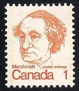 Canada #586 1 cent John A. McDonald mint OG NH EGRADED VF 80