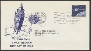 1966 #445 Alouette II FDC ARC Cachet Ottawa