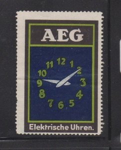 Germany - AEG Electric Clocks Advertising Stamp - NG